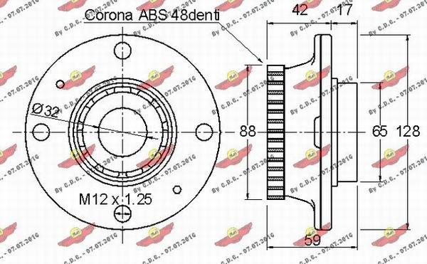 Autokit 01.97459 - Подшипник ступицы колеса, комплект autospares.lv