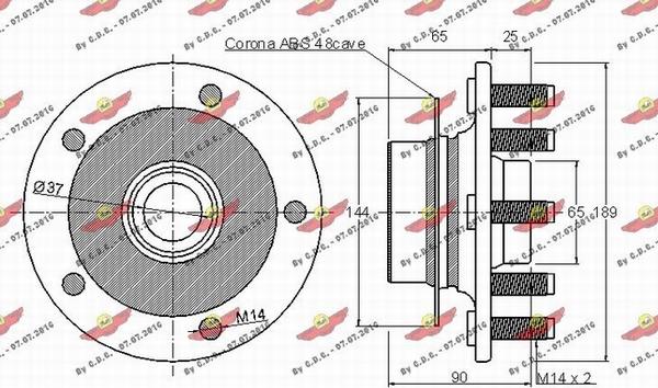 Autokit 01.97457 - Подшипник ступицы колеса, комплект autospares.lv