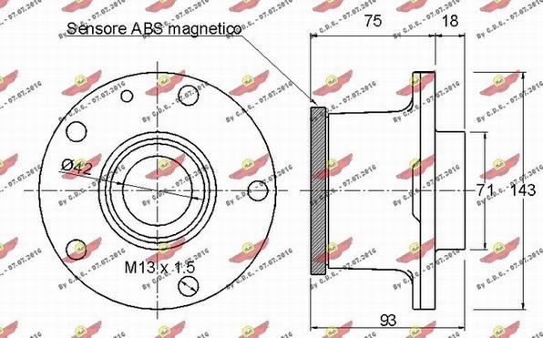 Autokit 01.97645 - Подшипник ступицы колеса, комплект autospares.lv