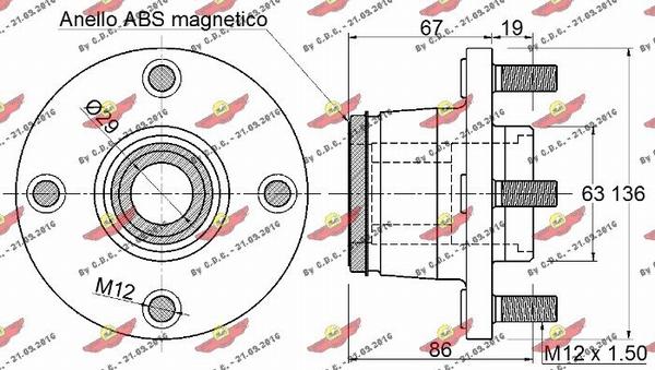 Autokit 01.97279AM - Подшипник ступицы колеса, комплект autospares.lv