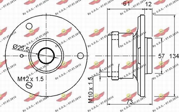 Autokit 01.97754 - Подшипник ступицы колеса, комплект autospares.lv