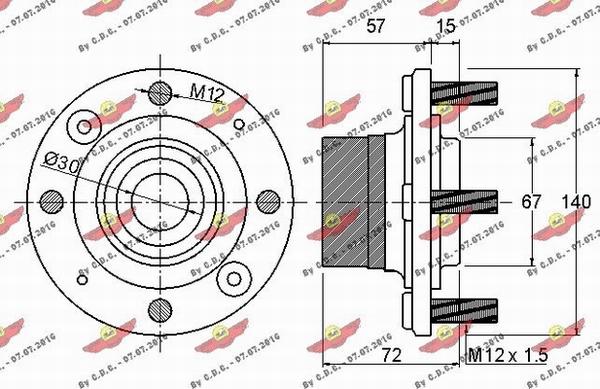 Autokit 01.97774 - Подшипник ступицы колеса, комплект autospares.lv