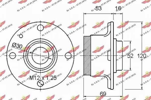 Autokit 01.800 - Подшипник ступицы колеса, комплект autospares.lv