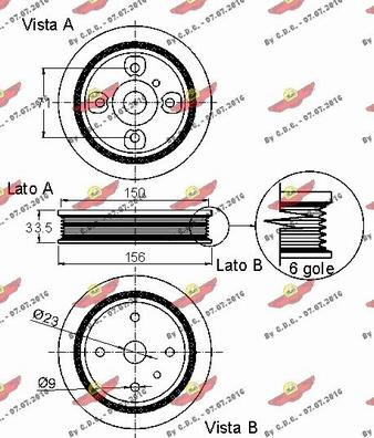 Autokit 03.90099 - Шкив коленчатого вала autospares.lv