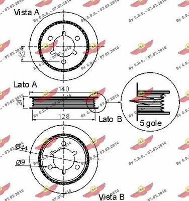 Autokit 03.90077 - Шкив коленчатого вала autospares.lv