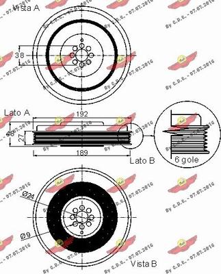 Autokit 03.90185 - Шкив коленчатого вала autospares.lv