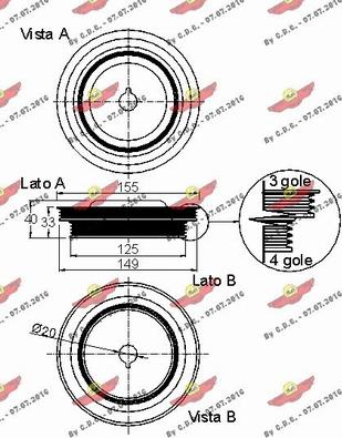 Autokit 03.90123 - Шкив коленчатого вала autospares.lv