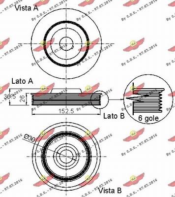 Autokit 03.90227 - Шкив коленчатого вала autospares.lv