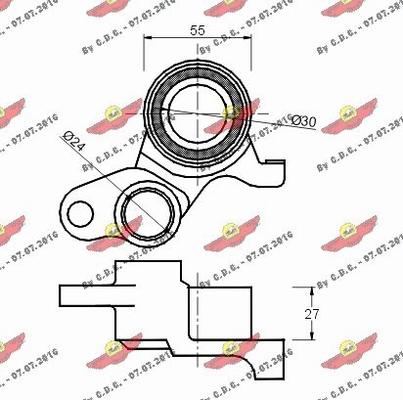 Autokit 03.499 - Натяжной ролик, зубчатый ремень ГРМ autospares.lv