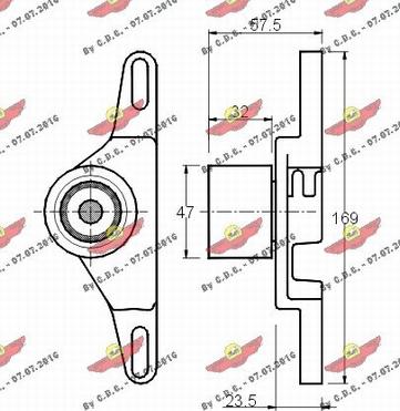 Autokit 03.449 - Натяжной ролик, зубчатый ремень ГРМ autospares.lv