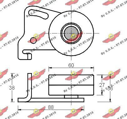 Autokit 03.405 - Натяжной ролик, зубчатый ремень ГРМ autospares.lv