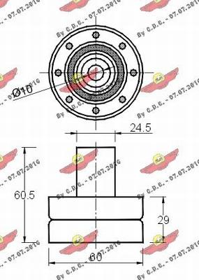 Autokit 03.411 - Направляющий ролик, зубчатый ремень ГРМ autospares.lv