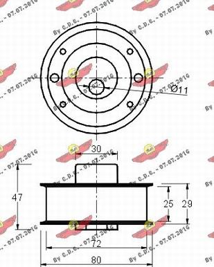 Autokit 03.479 - Натяжной ролик, зубчатый ремень ГРМ autospares.lv