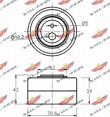 Autokit 03.476 - Направляющий ролик, зубчатый ремень ГРМ autospares.lv