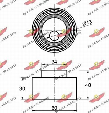 Autokit 03.470 - Натяжной ролик, зубчатый ремень ГРМ autospares.lv