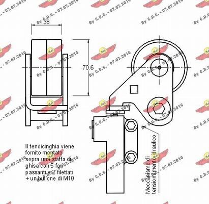 Autokit 03.477 - Натяжной ролик, зубчатый ремень ГРМ autospares.lv