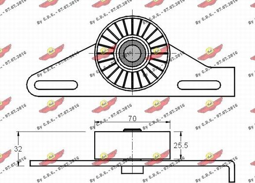 Autokit 03.590 - Натяжитель, поликлиновый ремень autospares.lv