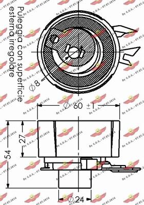 Autokit 03.559 - Натяжной ролик, зубчатый ремень ГРМ autospares.lv