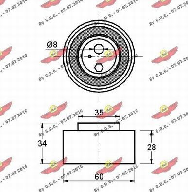 Autokit 03.507 - Натяжной ролик, зубчатый ремень ГРМ autospares.lv