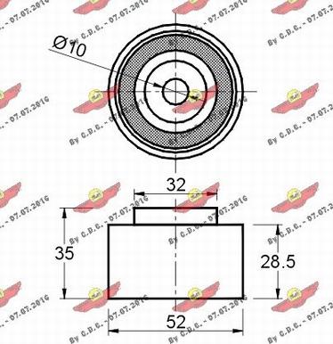 Autokit 03.512 - Направляющий ролик, зубчатый ремень ГРМ autospares.lv