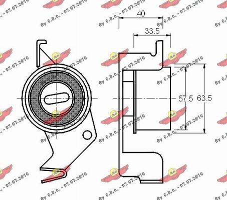 Autokit 03.582 - Натяжной ролик, зубчатый ремень ГРМ autospares.lv