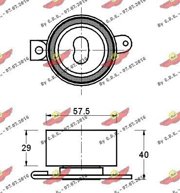 Autokit 03.525 - Натяжной ролик, зубчатый ремень ГРМ autospares.lv