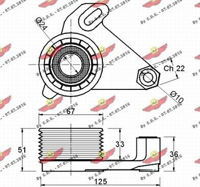 Autokit 03.045 - Натяжной ролик, зубчатый ремень ГРМ autospares.lv