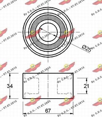 Autokit 03.013 - Направляющий ролик, зубчатый ремень ГРМ autospares.lv