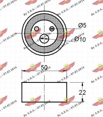 Autokit 03.082 - Натяжной ролик, зубчатый ремень ГРМ autospares.lv