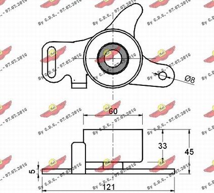 Autokit 03.031 - Натяжной ролик, зубчатый ремень ГРМ autospares.lv