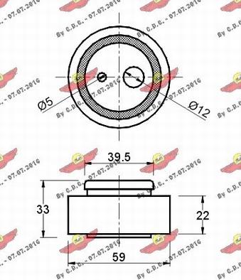 Autokit 03.071 - Натяжной ролик, зубчатый ремень ГРМ autospares.lv