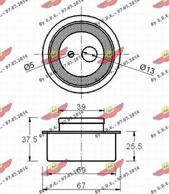 Autokit 03.109 - Натяжной ролик, зубчатый ремень ГРМ autospares.lv