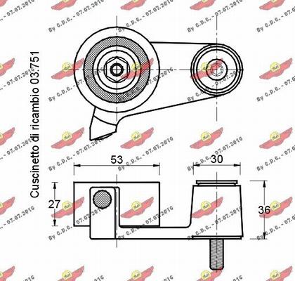 Autokit 03.172 - Натяжной ролик, зубчатый ремень ГРМ autospares.lv