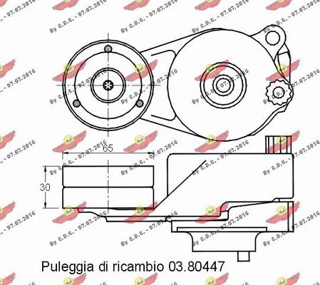 Autokit 03.80993 - Натяжитель, поликлиновый ремень autospares.lv