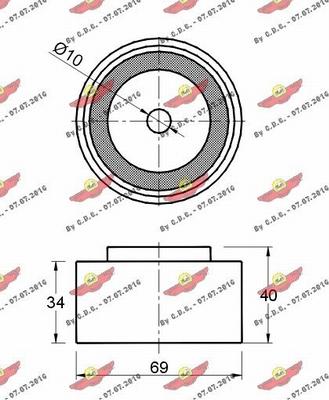 Autokit 03.80909 - Направляющий ролик, зубчатый ремень ГРМ autospares.lv