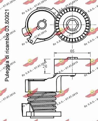 Autokit 03.80914 - Натяжитель, поликлиновый ремень autospares.lv