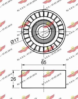 Autokit 03.80922 - Ролик, поликлиновый ремень autospares.lv