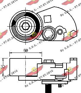 Autokit 03.80976 - Натяжной ролик, зубчатый ремень ГРМ autospares.lv