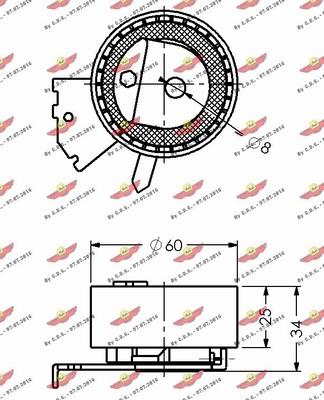 Autokit 03.80491 - Натяжной ролик, зубчатый ремень ГРМ autospares.lv