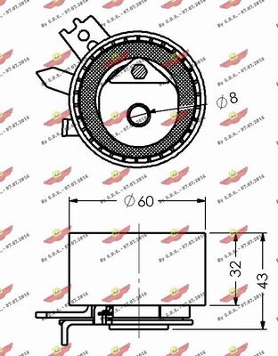 Autokit 03.80448 - Натяжной ролик, зубчатый ремень ГРМ autospares.lv