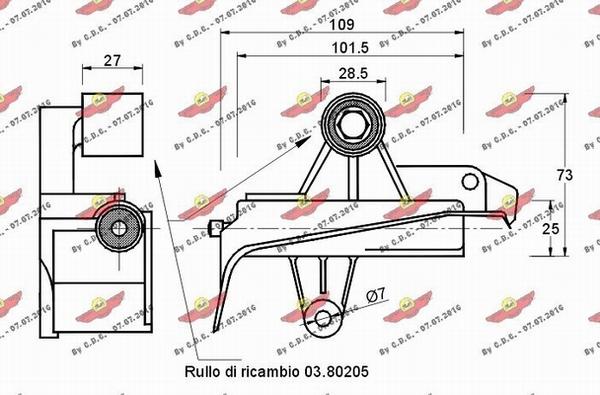 Autokit 03.80431 - Успокоитель, зубчатый ремень autospares.lv