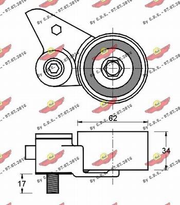 Autokit 03.80425 - Натяжной ролик, зубчатый ремень ГРМ autospares.lv