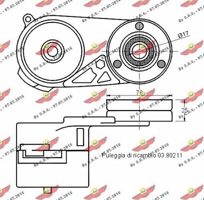 Autokit 03.80426 - Натяжитель, поликлиновый ремень autospares.lv