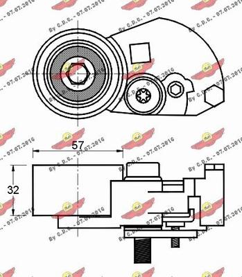 Autokit 03.80557 - Натяжной ролик, зубчатый ремень ГРМ autospares.lv