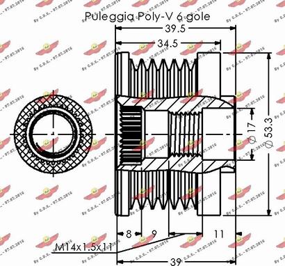 Autokit 03.80521 - Шкив генератора, муфта autospares.lv