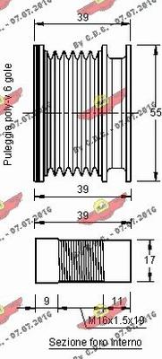 Autokit 03.80579 - Шкив генератора, муфта autospares.lv