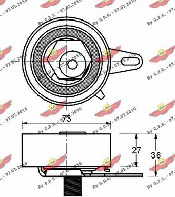 Autokit 03.80696 - Натяжной ролик, зубчатый ремень ГРМ autospares.lv