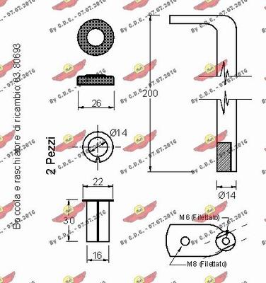 Autokit 03.80692/200 - Натяжитель, поликлиновый ремень autospares.lv