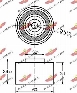 Autokit 03.80609 - Направляющий ролик, зубчатый ремень ГРМ autospares.lv