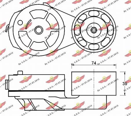 Autokit 03.80616 - Натяжитель, поликлиновый ремень autospares.lv